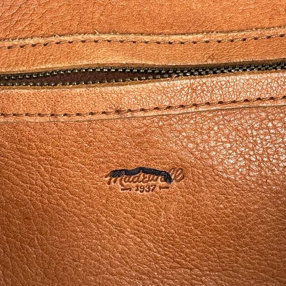Madewell Women's Brown Vegan Leather Double Strap Travel Tote Hand Shoulder Bag - Picture 6 of 7